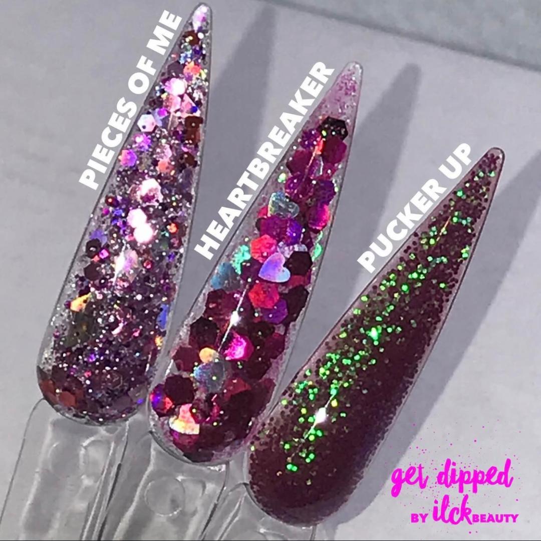 Valentine Acrylic Nail Powder Trio